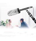 YELANGU YLG9933A MIC07 Professional Interview Condenser Video Shotgun Microphone with 6.5mm Audio Adapter & 3.5mm RXL Audio Cable(Black)