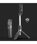 L02 100cm Multi-function Adjustable Bluetooth Self-timer Pole Tripod Selfie Stick (Black)