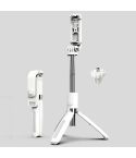 L02 100cm Multi-function Adjustable Bluetooth Self-timer Pole Tripod Selfie Stick (White)