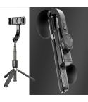 L08 Adjustable Gimbal Stabilize Bluetooth Self-timer Pole Tripod Selfie Stick (Black)