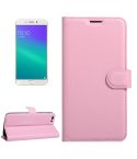For OPPO  R9s Plus Litchi Texture Horizontal Flip Leather Case with Magnetic Buckle & Holder & Card Slots & Wallet(Pink)