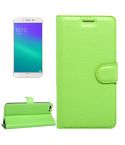 For OPPO  R9s Plus Litchi Texture Horizontal Flip Leather Case with Magnetic Buckle & Holder & Card Slots & Wallet(Green)