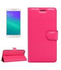 For OPPO  R9s Plus Litchi Texture Horizontal Flip Leather Case with Magnetic Buckle & Holder & Card Slots & Wallet(Magenta)