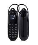 AIEK KK1 Mini Mobile Phone, English Keyboard, Hands Free Bluetooth Dialer Headphone, MTK6261DA, Anti-Lost, Single SIM, Network: 2G(Black)