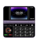 SOYES V-899, 32MB+64MB, 2.4 inch + 2.8 inch Display MTK6261D CPU, BT 3.0, Network: 2G, Dual SIM (Purple)