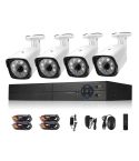 A4B3Kit 2MP 4CH 1080P CCTV Security Camera System AHD DVR Surveillance Kit, Support Night Vision / Motion Detection(White)