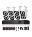 A8B3/Kit 2MP 8CH 1080P CCTV Security Camera System AHD DVR Surveillance Kit, Support Night Vision / Motion Detection(White)