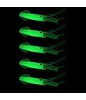 HENGJIA 5PCS Luminous Squids Plastic Soft Baits Artificial Fishing Lures Bionic Fishing Bait, Length: 9 cm
