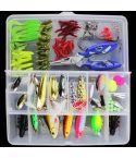 101 PCS Fishing Bait Lure Kit Fishing Tackle (White)