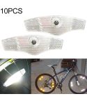 10 PCS Mountain Bike Spoke Reflection (White)