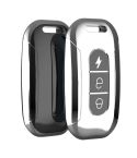 Electric Vehicle Key Electroplated TPU Case For AIMA C (Black)