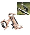 Universal Non-rotatable Aluminum Alloy Fixing Frame Motorcycle Bicycle Mobile Phone Holder (Gold)