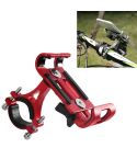 Universal Non-rotatable Aluminum Alloy Fixing Frame Motorcycle Bicycle Mobile Phone Holder (Red)