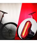 AQY-096 IPX4 Detachable USB Rechargeable Dual Color LED Bike Taillight (White & Red)