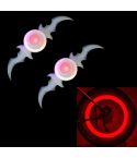2 PCS Bicycle Wheels Willow Spoke Lights Decoration Colorful LED Night Riding Light (Red Light)