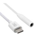 ENKAY Hat-Prince USB-C / Type-C to 3.5mm ABS Audio Adapter, Length: about 10cm(White)