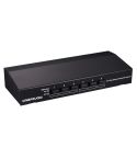 LINEPAUDIO B898 Six-way Stereo Loudspeaker / Amplifier Comparator Bidirectional Selective Switch Switcher (Black)