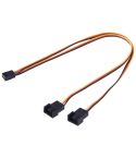 1 to 2 3 Pin Computer Components Chassis Fan Cable, Length: 30cm
