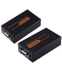 VGA & Audio Extender 1920x1440 HD 100m Cat5e / 6-568B Network Cable Sender Receiver Adapter, UK Plug