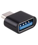 Plastic USB-C / Type-C Male to USB 2.0 Female OTG Data Transmission Charging Adapter(Black)