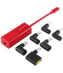 Laptop Power Adapter 65W USB-C / Type-C Converter to 6 in 1 Power Adapter (Red)