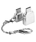 Micro USB Female to USB-C / Type-C Male + USB 2.0 Female to USB-C / Type-C Male Metal Adapter