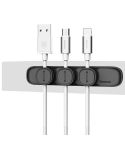 Baseus USB Cable Clip Desk Tidy Organiser Wire Lead Holder with Adhesive Backed(Black)