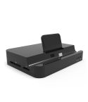 9138 6 in 1 USB-C / Type-C to 4K HDMI + 2 x USB 3.0 + Type-C + SD / TF Card Reader Multifunctional HUB Docking Station with Holder (Black)