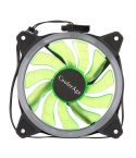 Color LED 12cm 3pin Computer Components Chassis Fan Computer Host Cooling Fan Silent Fan Cooling, with Power Connection Cable & Green Light(Green)