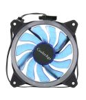 Color LED 12cm 3pin Computer Components Chassis Fan Computer Host Cooling Fan Silent Fan Cooling, with Power Connection Cable & Blue Light(Blue)