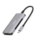 Onten 91882 5 In 1 USB3.0 x3 + SD + TF + CF Type-C / USB-C OTG Multi-function Card Reader
