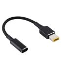 PD 100W 18.5-20V Square Plug to USB-C / Type-C Adapter Nylon Braid Cable for Lenovo