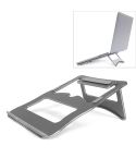 Aluminum Alloy Cooling Holder Desktop Portable Simple Laptop Bracket, Two-stage Support, Size: 21x26cm (Grey)