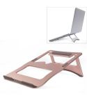 Aluminum Alloy Cooling Holder Desktop Portable Simple Laptop Bracket, Two-stage Support, Size: 21x26cm (Rose Gold)