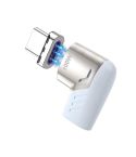 X20 100W PD USB-C / Type-C Female to USB-C / Type-C Elbow Magnetic Charging Adapter(Tarnish)