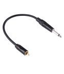 30cm Metal Head 6.35mm Male to RCA Male Audio Connector Adapter Cable for Mixing Console