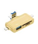 7 In 1 USB 3.0 Card Reader (Gold)
