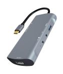 Z41 6 in 1 USB-C / Type-C to PD USB-C / Type-C + HD HDMI + USB 3.0 + 3.5mm AUX + USB + Microphone Interface Multifunctional Docking Station Video Capture Card (Grey)
