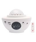 8W USB Charging Music Starry Sky Water Texture Light Atmosphere Lamp with Remote Control (White)