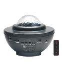8W USB Charging Music Starry Sky Water Texture Light Atmosphere Lamp with Remote Control (Black)