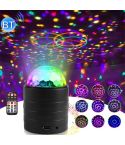 USB Bluetooth Crystal Magic Ball Stage Light with Remote Control (Black)