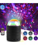 USB Bluetooth Starry Sky Stage Light with Remote Control (Black)