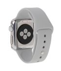 For Apple Watch Sport 38mm High-performance Rubber Sport Watch Band with Pin-and-tuck Closure(Silver)