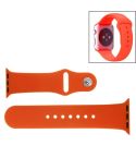 For Apple Watch Sport 42mm High-performance Rubber Sport Watch Band with Pin-and-tuck Closure(Orange)