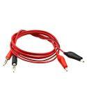Banana Plug to Alligator Clip Wire Test Cable, Length: 1m