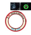 Fluorescent Aluminum Alloy Ignition Key Ring, Inside Diameter: 3.4cm(Red)