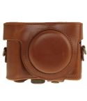Leather Camera Case Bag for Sony HX50 (Brown)