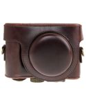 Leather Camera Case Bag for Sony HX50 (Coffee)