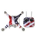 4D Imitation Carbon Fiber PVC Water Resistance Sticker Kit for DJI Phantom 3 Quadcopter & Remote Controller & Battery(US Flag Pattern)