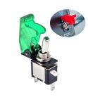 Flip Cover Nitrous Arming Switch with Green LED Indicator (Vehicle DIY), Green